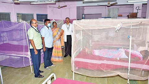 கடலூர் அரசு மருத்துவமனையில் டெங்கு காய்ச்சலால் பாதிக்கப்பட்டவர் களுக்கு தனி வார்டில் சிகிச்சை அளிக்கப்பட்டு வருகிறது.