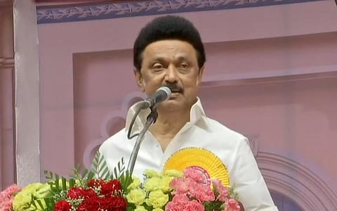 காஞ்சிபுரத்தில் கலைஞர் மகளிர் உரிமைத் தொகை திட்டத்தை தொடங்கிவைத்து உரையாற்றும் தமிழக முதல்வர் மு.க.ஸ்டாலின்