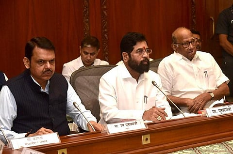 அனைத்துக் கட்சிக் கூட்டத்தில் மகாராஷ்டிர முதல்வர் ஏக்நாத் ஷிண்டே