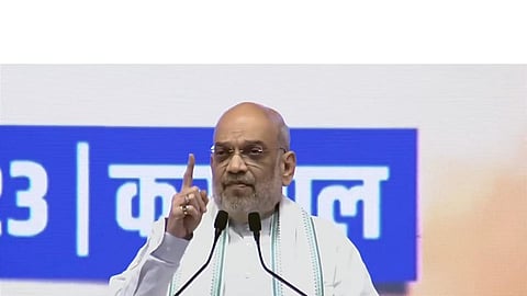 ஹரியாணாவின் கர்னால் நகரில் உரை நிகழ்த்திய அமித் ஷா