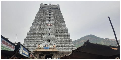 தி.மலை கோயில் ராஜகோபுரம் எதிரில் வணிக வளாகம் கட்ட உயர் நீதிமன்றம் தடை