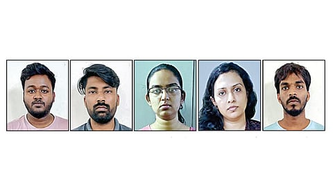 தரவுகளைத் திருடியதாக கைது செய்ய ப்பட்ட எடிசன் , ராம்குமார், காவ்யா
வசந்த கிருஷ்ணன் , ரவிதா தேவசேனாபதி, கருப்பையா