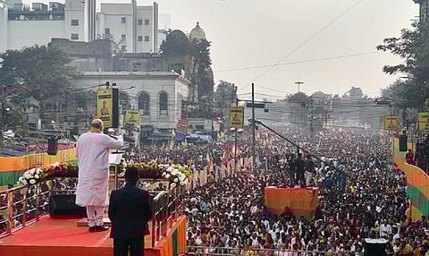 கொல்கத்தாவில் நடைபெற்ற பேரணியில் உரையாற்றிய மத்திய உள்துறை அமைச்சர் அமித் ஷா