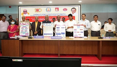 கர்ப்பகால நீரிழிவு நோய் செயல்பாட்டு வழிகாட்டி கையேடு மற்றும் பதாகையினை அமைச்சர் மா.சுப்பிரமணியன் வெளியிட்டார்.