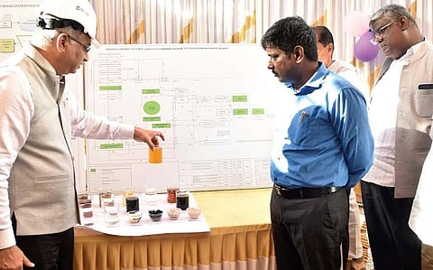 திருப்பூரில் சாய திடக்கழிவுகளை அகற்ற ‘ஜீரோ பர்சன்ட் கெமிக்கல்’ இயந்திரம் வெள்ளோட்டம்