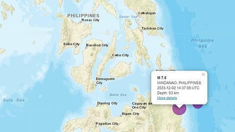 பிலிப்பைன்ஸ் நாட்டில் 7.5 ரிக்டரில் நிலநடுக்கம்!