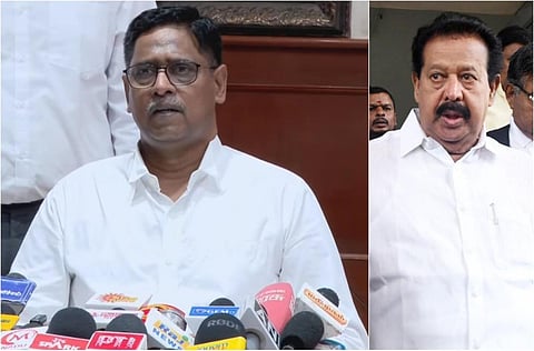 என்.ஆர்.இளங்கோ (இடது), பொன்முடி (வலது)