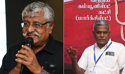 சுப.வீரபண்டியன், பி.சண்முகம் | கோப்புப் படங்கள்