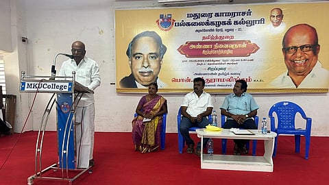 “வாக்காளர்கள் தங்களின் சிந்தனைக்கேற்ப வாக்களிக்க  இயலவில்லை” - முன்னாள் அமைச்சர் பொன்.முத்துராமலிங்கம் வருத்தம்