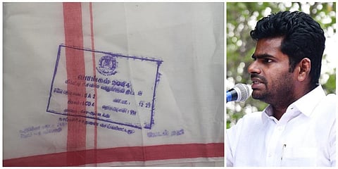 பொங்கல் தொகுப்பு வேட்டி, புடவையில் 78% பாலியஸ்டர், 22% பருத்தி: அண்ணாமலை குற்றச்சாட்டு