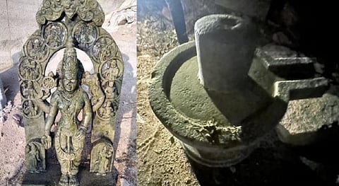 கர்நாடகாவில் பழமையான விஷ்ணு, சிவலிங்க சிலைகள் கண்டெடுப்பு