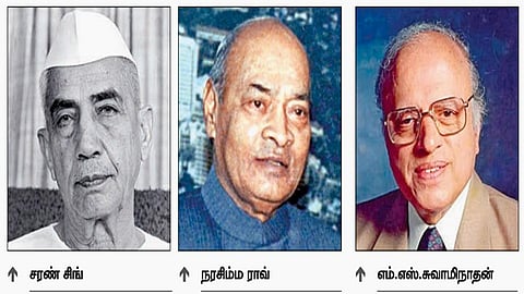 முன்னாள் பிரதமர்கள் சரண் சிங், நரசிம்ம ராவ், விஞ்ஞானி எம்.எஸ்.சுவாமிநாதனுக்கு ‘பாரத ரத்னா’ விருது அறிவிப்பு