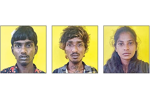 பிஹார் தொழிலாளியிடம் வழிப்பறி செய்த வழக்கில் கைதானவர்கள்.