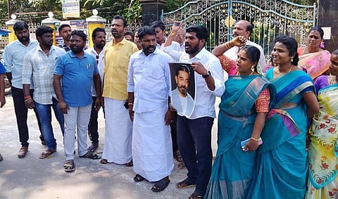 கமல்ஹாசன், சிவகார்த்திகேயன் உருவப் படங்கள் எரிப்பு - கும்பகோணத்தில் 30 பேர் கைது