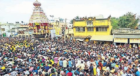 காரமடை அரங்கநாதர் சுவாமி மாசிமக தேரோட்டம் - திரளான பக்தர்கள் தரிசனம்