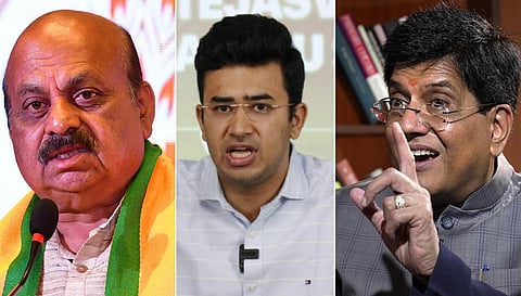 பசவராஜ் பொம்மை, தேஜஸ்வி சூர்யா, பியுஷ் கோயல்