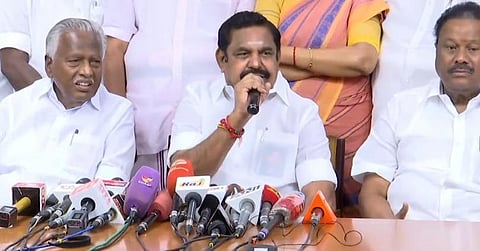 செய்தியாளர்கள் சந்திப்பில் எடப்பாடி பழனிசாமி