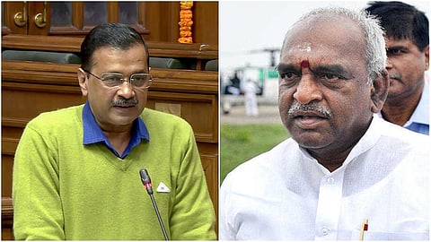 கேஜ்ரிவால் மற்றும் பொன்.ராதாகிருஷ்ணன் | கோப்புப்படம்