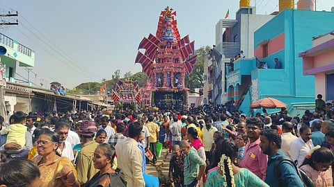 ஓசூர் சந்திரசூடேஸ்வரர் கோயில் தேர் திருவிழா: 3 மாநில பக்தர்கள் பங்கேற்பு