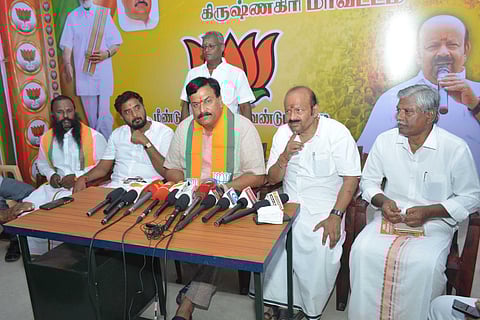 கிருஷ்ணகிரியில்  பாஜக மேலிட இணை பொறுப்பாளர் சுதாகர் ரெட்டி.