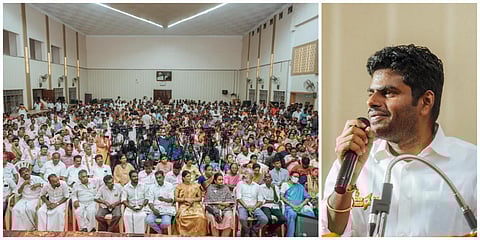 கோவை தெற்கு தொகுதிக்கு உட்பட்ட புளியகுளம் பகுதியில் நடந்த பாஜக செயல்வீரர்கள் கூட்டத்தில் அண்ணாமலை உரையாற்றினார்