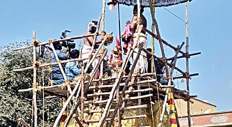 காஞ்சி அறம் வளத்தீஸ்வரர் கோயிலில் குடமுழுக்கு விழா.