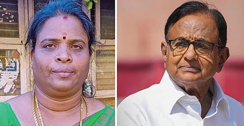 சுயேச்சை வேட்பாளர் தனலெட்சுமி - ப.சிதம்பரம்