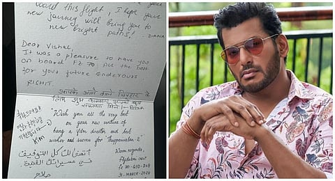 விமானப் பணிப்பெண்கள் விஷாலுக்கு வாழ்த்து