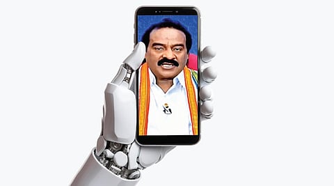 மகனுக்கு வாக்கு கேட்கும் வசந்தகுமார்: ஏ.ஐ. தொழில் நுட்பத்தில் பரவும் வீடியோ