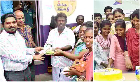 வாக்காளர்களுக்கு தாம்பூலத்துடன் தேர்தல் திருவிழா அழைப்பு