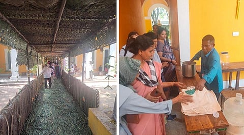 வாக்காளர்களுக்கு கூழ், மோர் - புதுச்சேரியில் பசுமைச் சூழலுடன் ஈர்த்த 2 வாக்குச்சாவடிகள்!