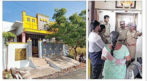 மதுரை அருகே பாசிங்காபுரத்தில் பெண் காவல் ஆய்வாளர் வீட்டில் 450 பவுன் கொள்ளை போனதாக தகவல்