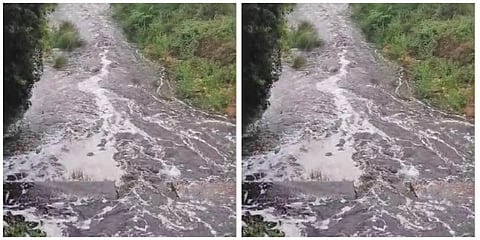 மத்தள ஓடையில் ஏற்பட்ட வெள்ளப் பெருக்கு