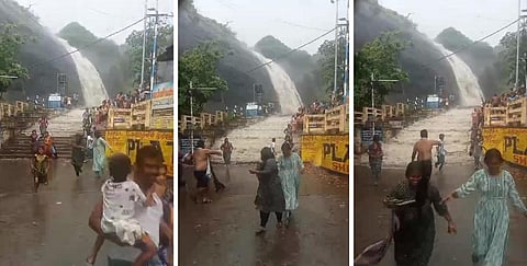 பழைய குற்றாலம் அருவியில் திடீர் வெள்ளப்பெருக்கு: 17 வயது சிறுவன் மாயம்