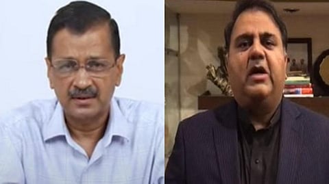 டெல்லி முதல்வர் அரவிந்த் கேஜ்ரிவால், பாக். முன்னாள் அமைச்சர் ஃபவாத் ஹுசைன்