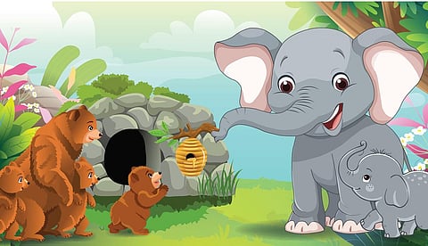 கதை: சோனுவைப் பாராட்டிய யானைகள்