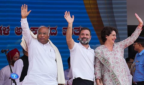 100-க்கும் அதிகமான பிரச்சார கூட்டங்களில் கார்கே, ராகுல் பிரியங்கா பங்கேற்பு