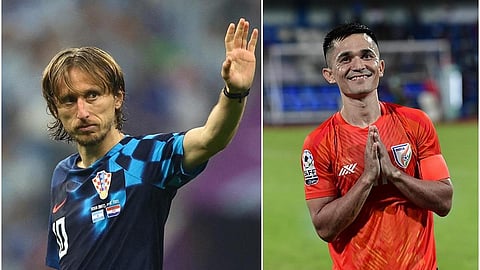 லூகா மோட்ரிச் மற்றும் சுனில் சேத்ரி