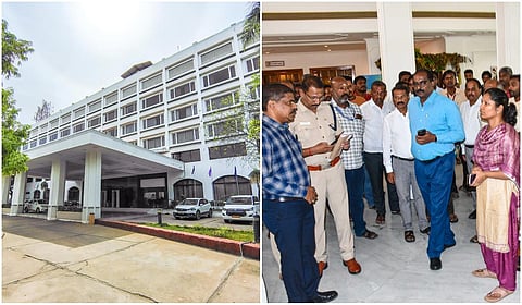 திருச்சியில் எஸ்ஆர்எம் ஹோட்டலை கையகப்படுத்த போலீஸுடன் வந்த சுற்றுலா துறை - குத்தகை முடிவால் நடவடிக்கை