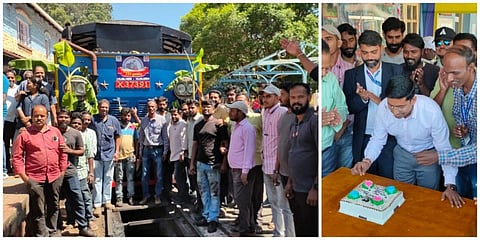 நீலகிரி மலை ரயில் இயக்கம் தொடங்கி 125 ஆண்டுகள் நிறைவடைந்ததை முன்னிட்டு சுற்றுலா பயணிகளுடன் மலை ரயில் ஆர்வலர்கள் கேக் வெட்டி கொண்டாடினர்.