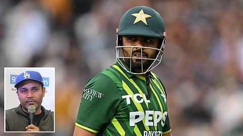 பாபர் அஸம் | உள்படம்: சேவாக்