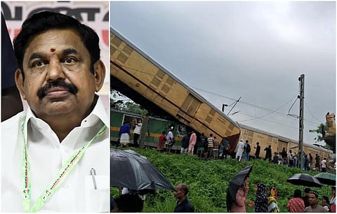 மேற்கு வங்க ரயில் விபத்து: இபிஎஸ், ஜி.கே.வாசன் இரங்கல்