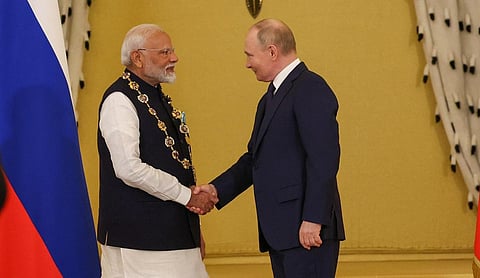 பிரதமர் மோடிக்கு ரஷ்யாவின் உயரிய விருது: அதிபர் புதின் வழங்கினார்