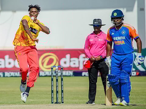 5-வது டி20 போட்டி: சஞ்சு சாம்சனின் அரைசதம் உதவியுடன் இந்திய அணி 167 ரன்கள் சேர்ப்பு