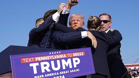 தாக்குதலில் காயமடைந்த ட்ரம்ப்