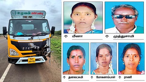 பக்தர்கள் கூட்டத்துக்குள் புகுந்த வேன், உயிரிழந்தவர்கள்.