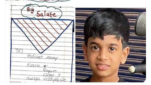 வயநாடு மீட்பு பணியை பாராட்டி கடிதம் எழுதிய 3-ம் வகுப்பு மாணவனுக்கு ராணுவம் பதில்