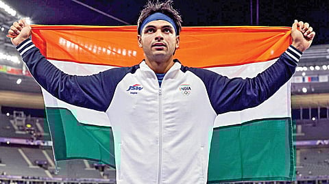 ஒலிம்பிக் ஈட்டி எறிதல் போட்டியில் பதக்கம் வென்ற நீரஜ் சோப்ராவுக்கு குடியரசு தலைவர், பிரதமர் பாராட்டு