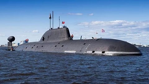 கடற்படையில் சேர்க்கப்பட உள்ள ஐஎன்எஸ் அரிகாட் நீர்மூழ்கி கப்பல்.