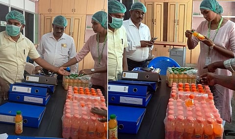 குளிர்பானம் குடித்து சிறுமி உயிரிழந்ததாக கூறப்படும் சம்பவத்தை தொடர்ந்து, கிருஷ்ணகிரி அருகே உள்ள தனியார் குளிர்பான நிறுவனத்தில், மத்திய, மாநில அலுவலர்கள் குழுவினர் ஆய்வு செய்தனர்.